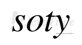 Soty no lleva tilde con vocal tónica en la «o»