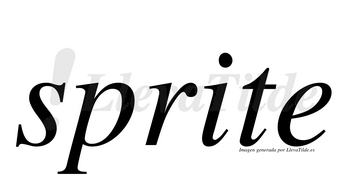 Sprite  no lleva tilde con vocal tónica en la «i»