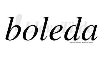 Boleda no lleva tilde con vocal tónica en la «e»