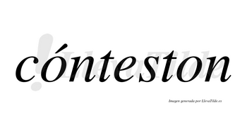 Cónteston lleva tilde con vocal tónica en la primera «o»