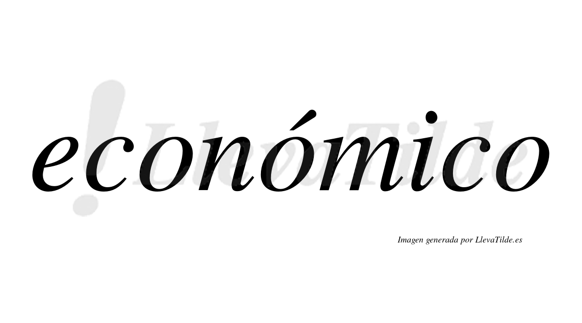 Económico  lleva tilde con vocal tónica en la segunda "o"