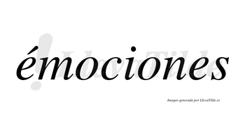 Émociones lleva tilde con vocal tónica en la primera «e»