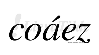 Coáez  lleva tilde con vocal tónica en la «a»