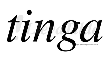 Tinga no lleva tilde con vocal tónica en la «i»
