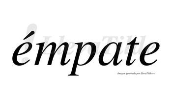 Émpate  lleva tilde con vocal tónica en la primera «e»