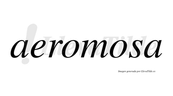 Aeromosa  no lleva tilde con vocal tónica en la segunda «o»