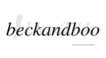 Beckandboo  no lleva tilde con vocal tónica en la primera «o»