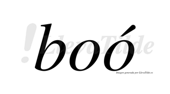 Boó  lleva tilde con vocal tónica en la segunda «o»