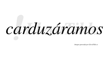 Carduzáramos  lleva tilde con vocal tónica en la segunda «a»