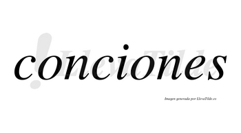 Conciones  no lleva tilde con vocal tónica en la segunda «o»