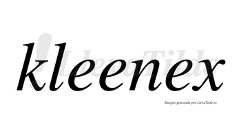 Kleenex  no lleva tilde con vocal tónica en la tercera «e»