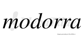 Modorra no lleva tilde con vocal tónica en la segunda «o»