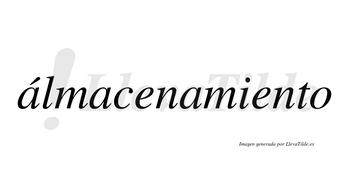 Álmacenamiento  lleva tilde con vocal tónica en la primera «a»