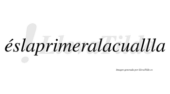 Éslaprimeralacuallla lleva tilde con vocal tónica en la primera «e»