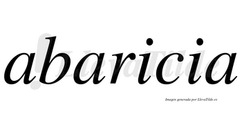 Abaricia  no lleva tilde con vocal tónica en la primera «i»