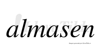 Almasen  no lleva tilde con vocal tónica en la segunda «a»