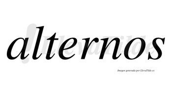 Alternos no lleva tilde con vocal tónica en la «e»