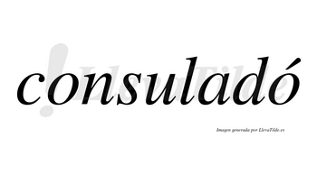 Consuladó lleva tilde con vocal tónica en la segunda «o»
