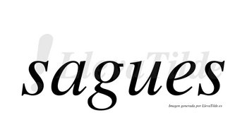 Sagues  no lleva tilde con vocal tónica en la «a»
