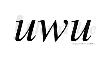 Uwu no lleva tilde con vocal tónica en la primera «u»