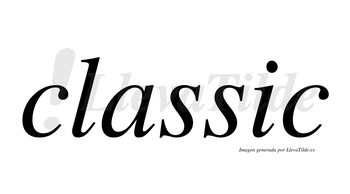 Classic  no lleva tilde con vocal tónica en la «i»