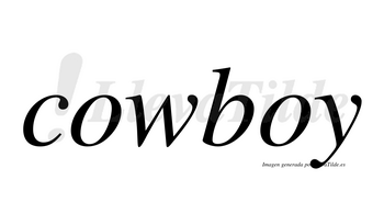 Cowboy  no lleva tilde con vocal tónica en la segunda «o»