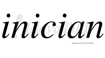 Inician  no lleva tilde con vocal tónica en la segunda «i»