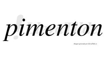 Pimenton  no lleva tilde con vocal tónica en la «e»
