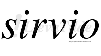 Sirvio no lleva tilde con vocal tónica en la primera «i»