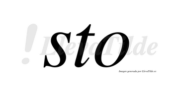 Sto no lleva tilde con vocal tónica en la «o»