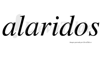 Alaridos no lleva tilde con vocal tónica en la «i»