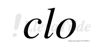 Clo no lleva tilde con vocal tónica en la «o»