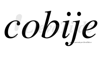 Cobije  no lleva tilde con vocal tónica en la «i»