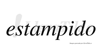 Estampido  no lleva tilde con vocal tónica en la «i»