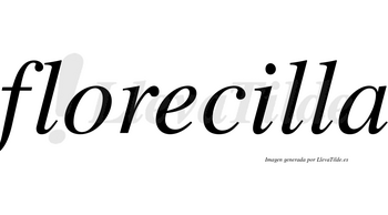 Florecilla no lleva tilde con vocal tónica en la «i»