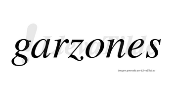 Garzones no lleva tilde con vocal tónica en la «o»