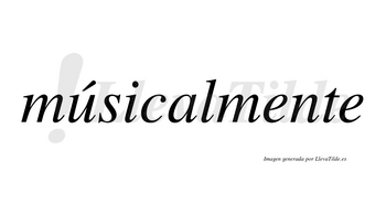 Músicalmente lleva tilde con vocal tónica en la «u»