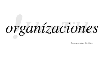 Organízaciones lleva tilde con vocal tónica en la primera «i»