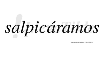 Salpicáramos  lleva tilde con vocal tónica en la segunda «a»