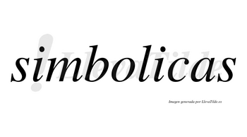 Simbolicas  no lleva tilde con vocal tónica en la segunda «i»