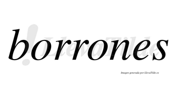Borrones no lleva tilde con vocal tónica en la segunda «o»
