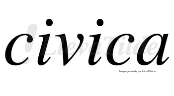 Civica no lleva tilde con vocal tónica en la segunda «i»