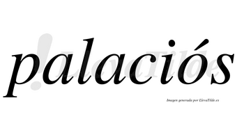 Palaciós lleva tilde con vocal tónica en la «o»
