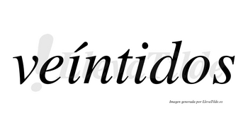 Veíntidos lleva tilde con vocal tónica en la primera «i»