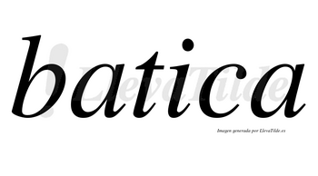 Batica no lleva tilde con vocal tónica en la «i»