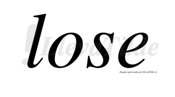 Lose no lleva tilde con vocal tónica en la «o»