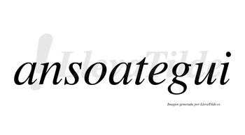 Ansoategui  no lleva tilde con vocal tónica en la «e»