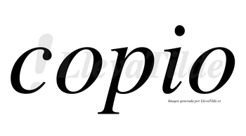 Copio no lleva tilde con vocal tónica en la primera «o»