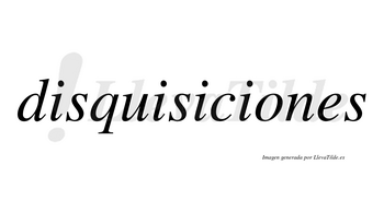 Disquisiciones no lleva tilde con vocal tónica en la «o»