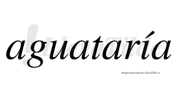 Aguataría  lleva tilde con vocal tónica en la «i»